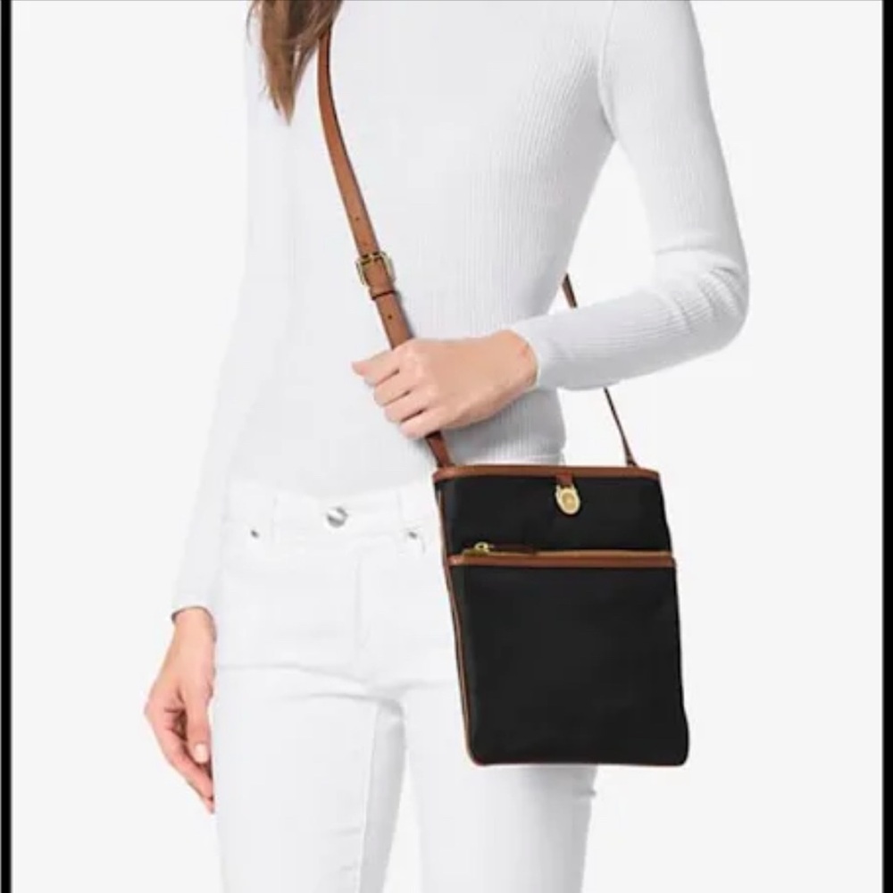 Michael Kors Kempton Black Nylon Crossbody Bag